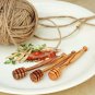 Olive Wood Tiny Honey Dipper 4 inch / Wooden Small Honey Spoon Drizzler Stick