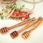 Olive Wood Tiny Honey Dipper 4 inch / Wooden Small Honey Spoon Drizzler Stick