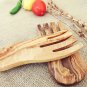 Olive Wood Salad Mixing Serving Utensils Set / Olive Wood Serving Hands