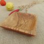 Wooden Snack Tray 4.7 X 4.5 Inch, Olive Wood square Serving Candy Nuts Bowl Dish