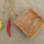 Wooden Snack Tray 4.7 X 4.5 Inch, Olive Wood square Serving Candy Nuts Bowl Dish