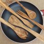 Rustic Olive Wood Kitchen Utensils Set / 12 Inch Wooden Cooking Utensils Set