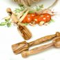Olive Wood Salt Scoop Set / Wooden Measuring Coffee Spice Sugar Scoop Set 3.4"