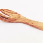 Olive Wood Salad Spoon Fork / Olive Wood Serving Spoon Fork Utensil 9.8-Inch