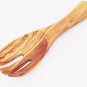 Olive Wood Salad Spoon Fork / Olive Wood Serving Spoon Fork Utensil 9.8-Inch