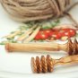 Rustic Olive Wood Honey Dipper Drizzler Stick / Wooden Honey Spoon