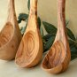 Olive Wood Ladle Set , Wooden Soup Cooking Serving Ladle Spoon, Kitchen Utensils