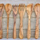 Olive Wood Utensil Set - Unique Kitchen Cooking Tools 12 Inch Gift Ready Olive Wood Utensil Set - Unique Kitchen Cooking Tools 12 Inch Gift Ready