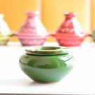 Dark Olive Green Ceramic Ashtray - Marocain Style Terracotta Pottery Gift