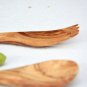 Olive Wood Utensil Set - Spoon and Fork for Cooking and Salad Mixing