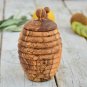 Bee Hive Honey Jar - Wooden Honey Pot Container for Wedding Christmas Gifts