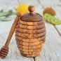Bee Hive Honey Jar - Wooden Honey Pot Container for Wedding Christmas Gifts