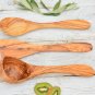 Olive Wood Utensil Set - 3 Piece Cooking Tools for Kitchen