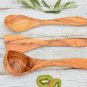 Olive Wood Utensil Set - 3 Piece Cooking Tools for Kitchen