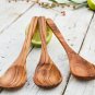 Olive Wood Spoon Set - Rustic 7 Kitchen Utensils for Cooking Serving