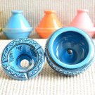 Turquoise Moroccan Ceramic Ashtray - Berber Arabesque Design
