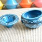 Turquoise Moroccan Ceramic Ashtray - Berber Arabesque Design