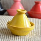 Handpainted Yellow Ceramic Tagine - Moroccan Style Spice Holder