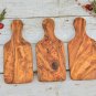 Olive Wood Charcuterie Board Set - Rustic Wooden Chopping Board 9x4 inches