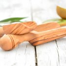 Olive Wood Salt Spice Scoop Set - Wooden Measuring Spoon for Coffee  Sugar