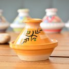 Light Brown Lead-Free Clay Tagine - Moroccan Style Spice Holder Light Brown Lead-Free Clay Tagine - Moroccan Style Spice Holder