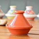 Fire Red Terracotta Tagine - Lead-Free Moroccan Spice Holder Perfect Gift