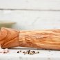 Olive Wood Salt  Pepper Grinder - Rustic Kitchen Decor Gift