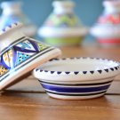 Handpainted Moroccan Tagine - Lead-Free Ceramic Spice Holder