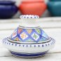 Handpainted Moroccan Tagine - Lead-Free Ceramic Spice Holder