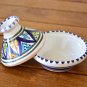 Handpainted Moroccan Tagine - Lead-Free Ceramic Spice Holder