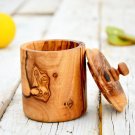 Olive Wood Spice Box - Canister for Salt Sugar Pepper Coffee Tea Olive Wood Spice Box - Canister for Salt Sugar Pepper Coffee Tea