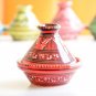 Moroccan Terracotta Tagine - Handpainted Ceramic Spice Holder