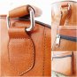 Camel Leather Weekender Duffel Bag - Unisex Travel Handbag Holiday Gift