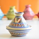 Moroccan Style Clay Tagine - Handpainted Lead-Free Ceramic Spice Holder Bowl