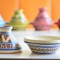 Moroccan Style Clay Tagine - Handpainted Lead-Free Ceramic Spice Holder Bowl