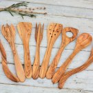 Olive Wood Utensil Set - Wooden Kitchen Spoons for Christmas Gifts Olive Wood Utensil Set - Wooden Kitchen Spoons for Christmas Gifts