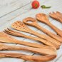 Olive Wood Utensil Set - Wooden Kitchen Spoons for Christmas Gifts
