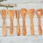 Olive Wood Utensil Set - Wooden Kitchen Spoons for Christmas Gifts