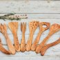 Olive Wood Utensil Set - Wooden Kitchen Spoons for Christmas Gifts