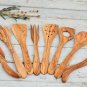 Olive Wood Utensil Set - Wooden Kitchen Spoons for Christmas Gifts