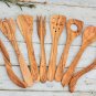 Olive Wood Utensil Set - Wooden Kitchen Spoons for Christmas Gifts