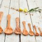 Olive Wood Spoon Set - 9 Piece Kitchen Cooking Utensils