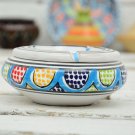 Hand-Turned Clay Ashtray - Berber Arabesque Design Ceramic Holiday Gift Hand-Turned Clay Ashtray - Berber Arabesque Design Ceramic Holiday Gift