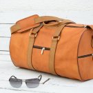 Personalized Leather Duffle Bag - Travel Weekend Gym Luggage
