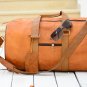 Personalized Leather Duffle Bag - Travel Weekend Gym Luggage