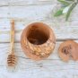 Bee Hive Honey Jar - Wooden Honey Keeper Pot Container