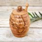 Bee Hive Honey Jar - Wooden Honey Keeper Pot Container