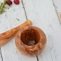 Olive Wood Mortar and Pestle - Rustic Kitchen Utensil Wedding Gift Gift for Mom