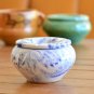 Moroccan Ceramic Ashtray - White Blue Marble Design Unique Christmas Gift