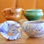 Moroccan Ceramic Ashtray - White Blue Marble Design Unique Christmas Gift